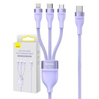 BASEUS Kabel Flash 2 3u1, USB-C + micro USB + Lightning, 100W, 1.5m