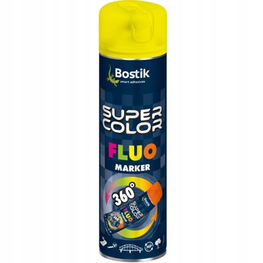 BOSTIK Univerzalna boja u spreju Super Color 400 ml, fluorescentno žuta