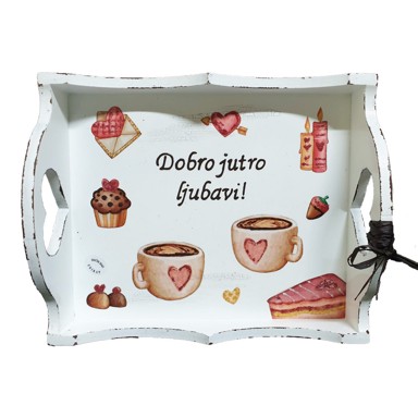 Poslužavnik Dobro jutro ljubavi!, Š16033