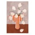 THE POSTER CLUB Plakat 30x40 cm White Flowers in Striped Vase