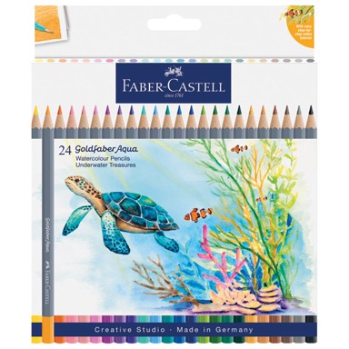 FABER-CASTELL Vodene drvene boje Goldfaber Aqua, 24 boje