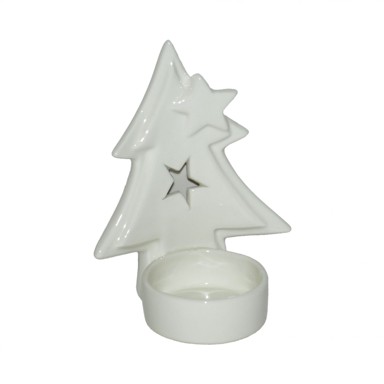 Keramički svijećnjak u obliku bora, 11x8,5x7cm