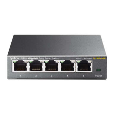 TP-LINK Mrežni switch TL-SG105E, 5-portni Gigabit, stolni, crni