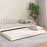 Okvir za krevet bijeli 80 x 200 cm od masivne borovine
