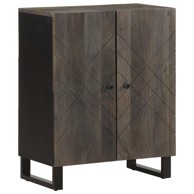 Komoda crna 60x33x75 cm Puno drvo Mango