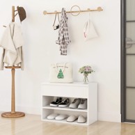 Klupa za cipele bijela 60 x 30 x 45 cm od iverice