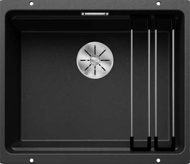 BLANCO Sudoper ETAGON 500-U InFino  SILGRANIT sa priborom, bez dalj.upr. - grafit