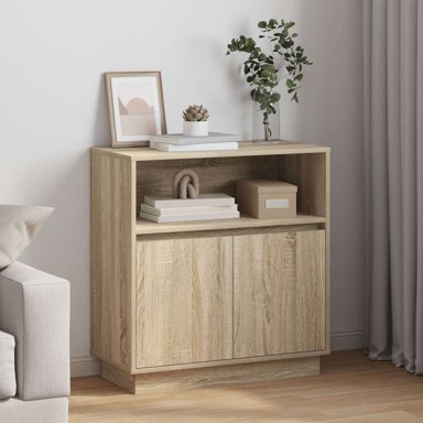 Sideboard s led osvjetljenjem, 71x34.5x75 cm, igračka drvo, sonoma hrast