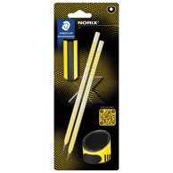 STAEDTLER Olovka grafitna HB Norix, 2 kom + gumica + šiljilo, žuta