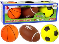 Set mekih sportskih lopti, 3 u 1