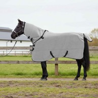 Pokrivač za konje 165 cm, poliester, svijetlo siva/roza