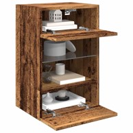 TV Zidni ormarići s LED svjetlima 2 kom Staro drvo 40x30x60,5cm