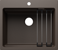 BLANCO Sudoper ETAGON 6 SILGRANIT inox nosači, bez InFino pribora - kava