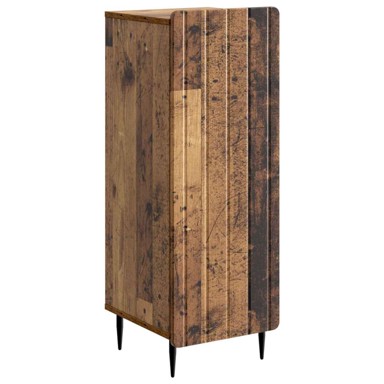 Komoda uz krevet, dimenzije 34,5 x 33 x 92 cm, konstruirano drvo, staro drvo