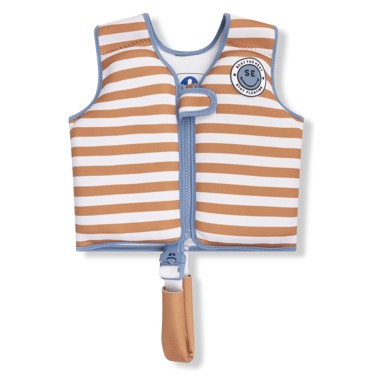 SWIM ESSENTIALS prsluk za plivanje Brown White Striped, 2-3 godine