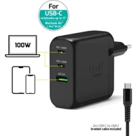 PORT Zidni punjač ESSENTIEL 100 W GaN2 USB-C + USB-C kabel 2 m