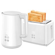 HOMESTAR Set kuhalo i toster, kuhalo 1,5 l, toster za 2 kriške, bijela