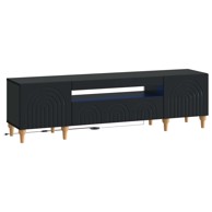 LED TV kabinet od konstruiranog drva, crni