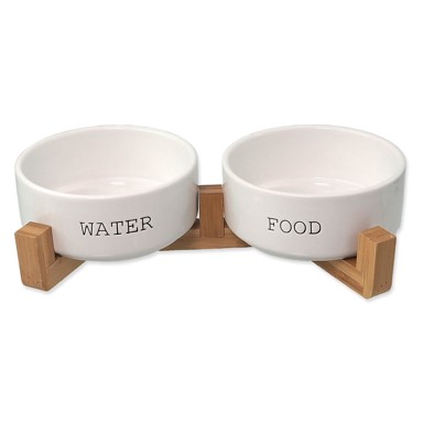 DOG FANTASY Set keramičkih posuda s postoljem za pse, Ø13 cm