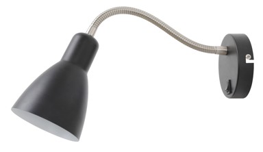 Zidna svjetiljka Etore, E27, IP20, crna