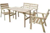ROJAPLAST Drvena vrtna garnitura Nordic