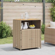 Cabinet s policom 70 x 50 x 87 cm poliester i roly rattan - bež
