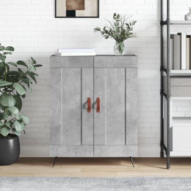 Komoda, 69,5 x 34 x 90 cm, konstruirano drvo, betonsko siva
