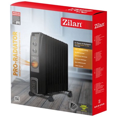ZILAN Uljni radijator s ventilatorom, 2500 + 400 W, 11 rebara, ZLN1963