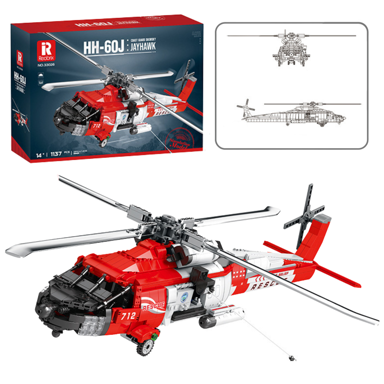 Set igračih kockica HH-60J Jayhawk, spašavalački helikopter, 1137 dijelova