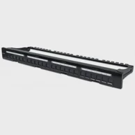 UNKNOWN Patch panel, prazan, 24 porta, 1U, crni, 720427