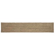 Tepih isprepleteni, dimenzije 60 × 400 cm, juta, prirodna i crna