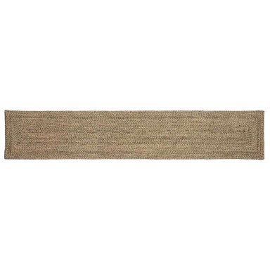 Tepih isprepleteni, dimenzije 60 × 400 cm, juta, prirodna i crna
