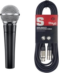 SHURE Dinamički vokalni mikrofon SM58-S s prekidačem i Stagg XLR kabelom