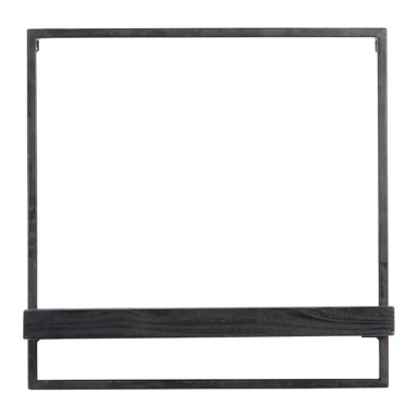 LIGHT & LIVING Mat crna polica od jelovine Maddison