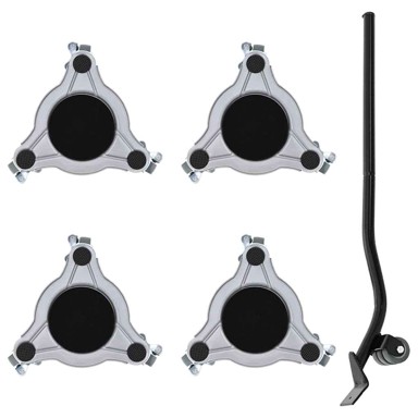 Kotačići za namještaj 4 kom s podizačem 19x17.5x6 cm, čelik, 1000 kg