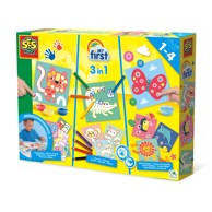 SES Moj prvi set  3 u 1 Slikanje prstima, bojenje i lijepljenje oblika
