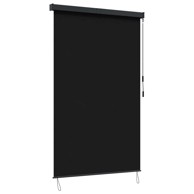 Rolo zavjesa, 100 x 250 cm, tkanina i aluminij, crna