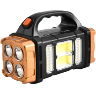 Solarna LED Kamperska Baterija s Powerbankom SR, zlatna/crna