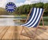 PLATINET PSW drvena ležaljka, prugasta, plavo-bijela