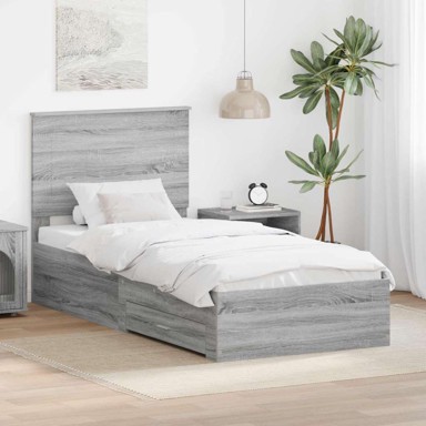 Okvir za krevet siva sonoma 90 x 190 cm, konstruirano drvo
