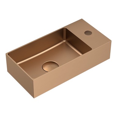 SAPHO Umivaonik za WC Aurum 36,5x18 cm, nehrđajući čelik, bakrena boja