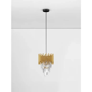 MAGNOLIA Luster NL9824084, grlo E14, 1 izvor svjetla, LED, IP20, 100–240 V, 1 × 5 W, kristal, zlatna