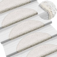 Otirači za stepenice 15 kom bijeli 56 x 20 cm