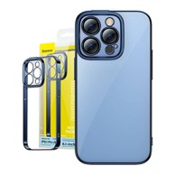 BASEUS Maskica, iPhone 14 Pro, Glitter Transparent, kaljeno staklo, plava
