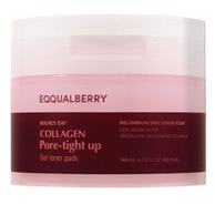 EQQUALBERRY Gel toner jastučići Collagen Pore-Tight Up Gel Toner Pads 60 kom/140 ml