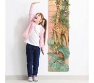 PASTELOWE Naljepnica za mjerenje visine djece, safari