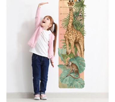 PASTELOWE Naljepnica za mjerenje visine djece, safari