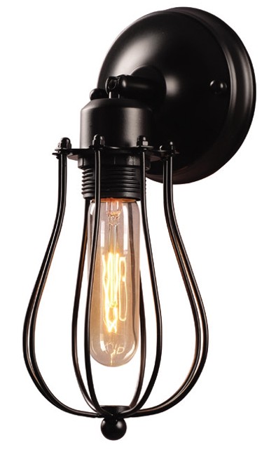 Dekorativna zidna rasvjeta Loft117-W, mat crna