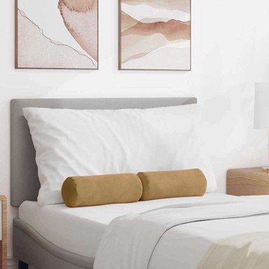 Valjkasti jastučići set 2 kom Ø15×40 cm kordura tekstil, smeđi