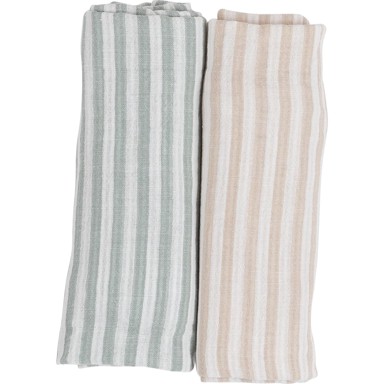 BUBABA BY FREEON Tetra pelena muslin, 2 kom, prugice, 70×70 cm, zelena
